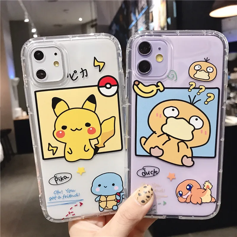 Bandai Cute Pokemon Transparent Smartphone Cover For iPhone 12promax/11/13pro/Xr/Xs Max/7 8 Plus Case Psyduck Pikachu Phone Case
Bandai Cute Pokemon Transparent Smartphone Cover For iPhone 12promax/11/13pro/Xr/Xs Max/7 8 Plus Case Psyduck Pikachu Phone Case