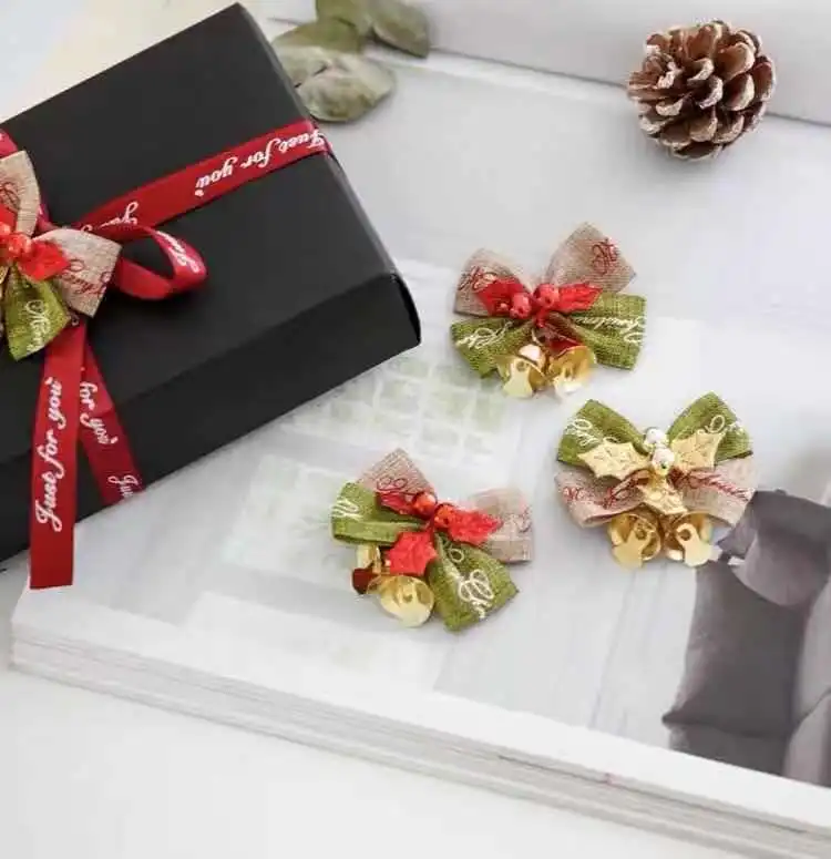 Christmas Tree ornament 5cm bow with bells Christmas tree ornament wreath with DIY bells
Christmas Tree ornament 5cm bow with bells Christmas tree ornament wreath with DIY bells