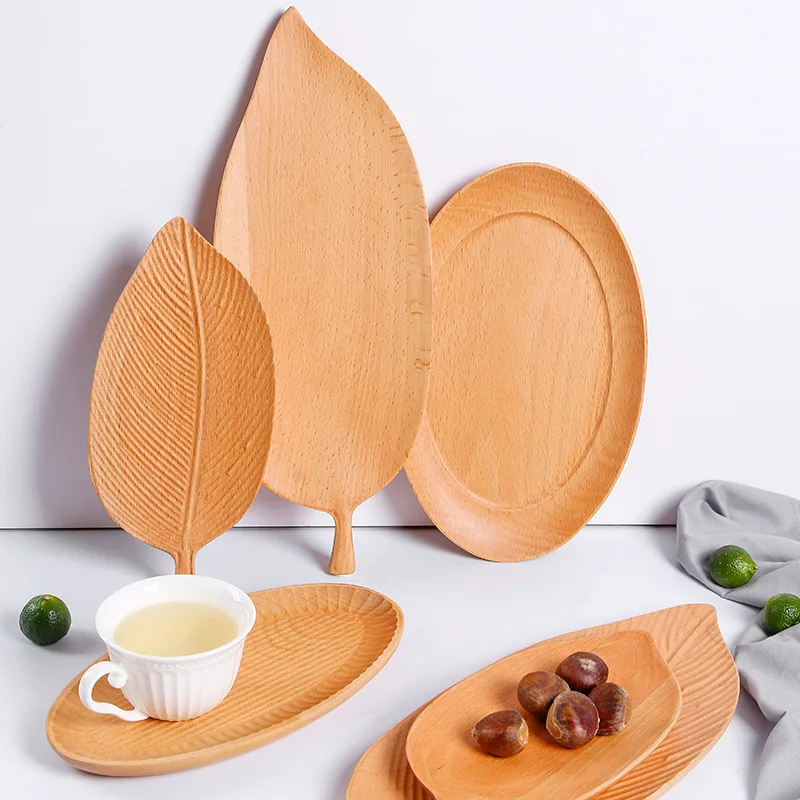 Wooden Trays Leaf Pattern Home Kicthen Wood Serving Plate Trays Beech Wood Dessert Dinner Bread Fruit Decorative Appetizer Trays
Wooden Trays Leaf Pattern Home Kicthen Wood Serving Plate Trays Beech Wood Dessert Dinner Bread Fruit Decorative Appetizer Trays