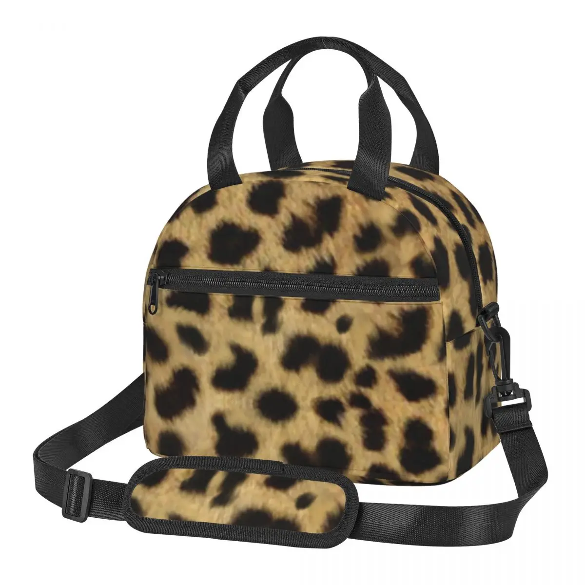 Faux Cheetah Skin Lunch Bag with Handle Animal Leopard Print Design Zipper Cooler Bag Travel Reusable Food Thermal Bag
Faux Cheetah Skin Lunch Bag with Handle Animal Leopard Print Design Zipper Cooler Bag Travel Reusable Food Thermal Bag