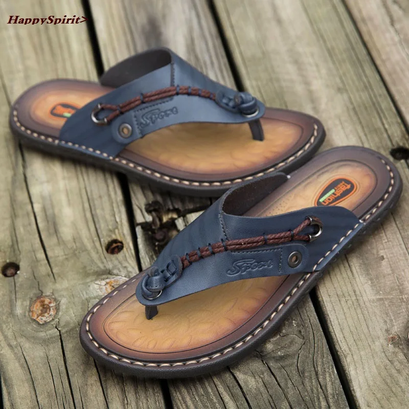 New handmade leather slippers Summer Fashion Men Flip Flops outdoor slippers Breathable Comfortable Men Flip-Flops Big Size 47
New handmade leather slippers Summer Fashion Men Flip Flops outdoor slippers Breathable Comfortable Men Flip-Flops Big Size 47