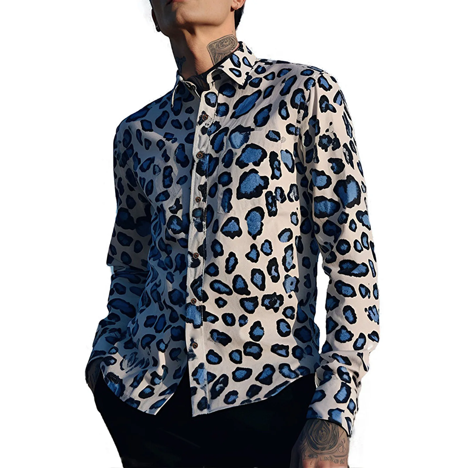 Leopard Print Long Sleeve Retro Style Shirt Top At All Seasons Oversize Button Cardigan Coat Turn-Down-Collar Long-Sleeve Clothi 
Leopard Print Long Sleeve Retro Style Shirt Top At All Seasons Oversize Button Cardigan Coat Turn-Down-Collar Long-Sleeve Clothi