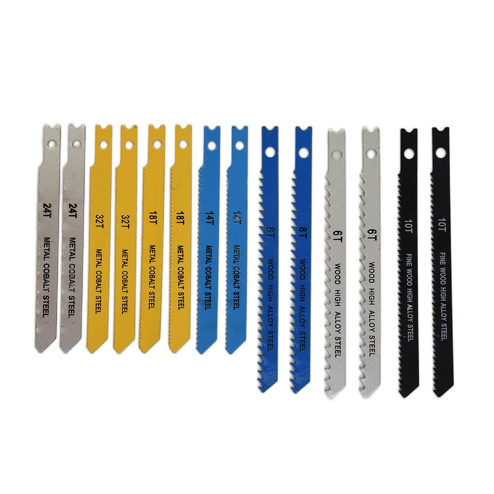 14Pcs/set Jigsaw Blades Assorted U Fitting Jigsaw Blades Set For Wood PVC Plastic Aluminum Sheet Metals Cutting
14Pcs/set Jigsaw Blades Assorted U Fitting Jigsaw Blades Set For Wood PVC Plastic Aluminum Sheet Metals Cutting