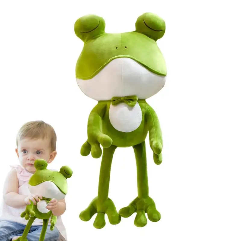 

Frog Stuffed Animal Soft Stuffed Animal Toy Frog Plushies With Bow Tie Cute And Cuddly Green Plushie For All Ages Gift