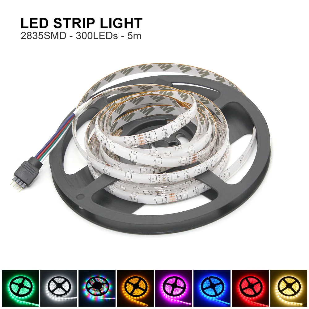 5M LED Strip Lights DC12V SMD 2835 Flexible Ribbon Diode Tape High Quality Christmas BackLight Lighting Room Decoration 300Leds
5M LED Strip Lights DC12V SMD 2835 Flexible Ribbon Diode Tape High Quality Christmas BackLight Lighting Room Decoration 300Leds