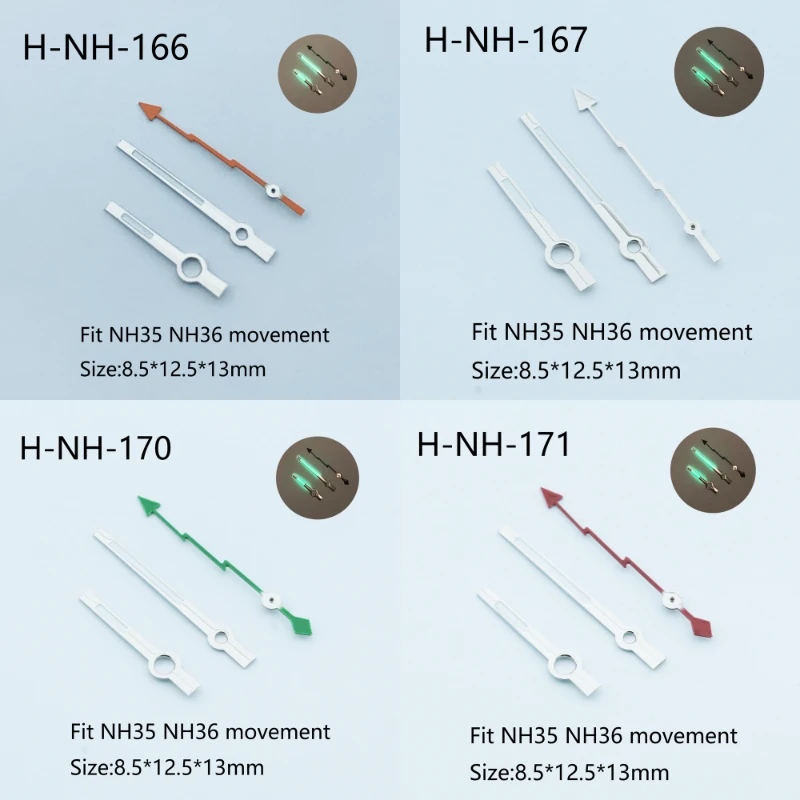 Green Luminous Watch Hands Pointer for NH35/NH36/4R/7S Movement Modified 3Pin Needles Watches Accessories
Green Luminous Watch Hands Pointer for NH35/NH36/4R/7S Movement Modified 3Pin Needles Watches Accessories