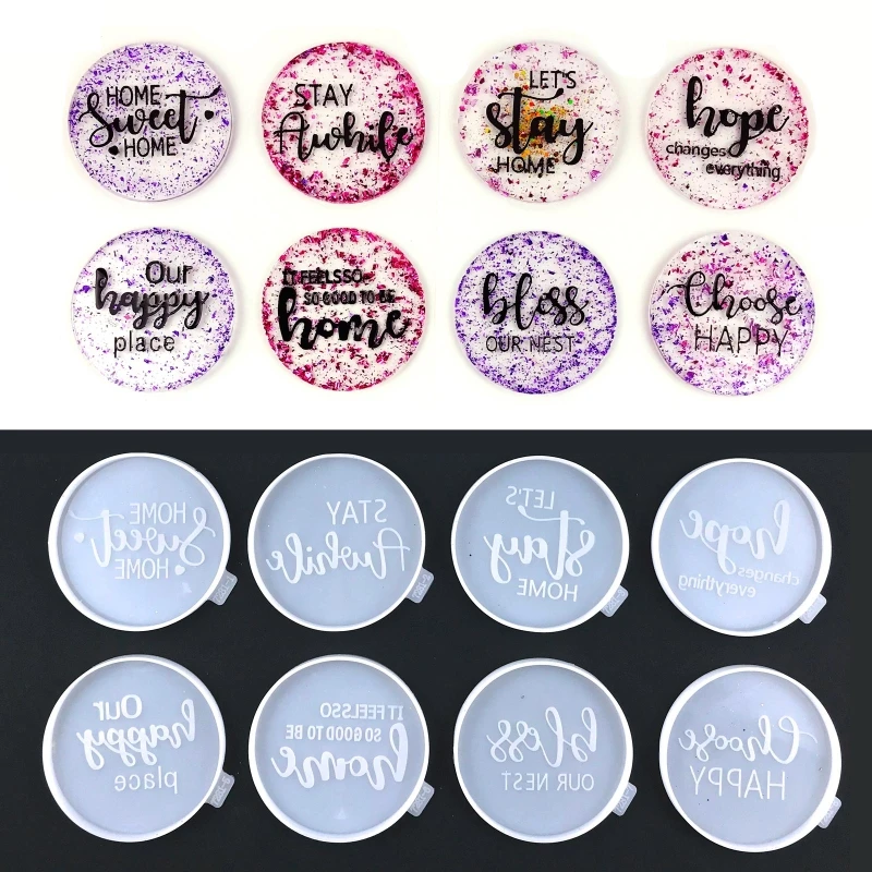 Diy Crystal Tea Tray Coaster Mold English Letter Epoxy Resin Placemat Mold Suitable for Home Decoration Table Wine Tray T8DE
Diy Crystal Tea Tray Coaster Mold English Letter Epoxy Resin Placemat Mold Suitable for Home Decoration Table Wine Tray T8DE