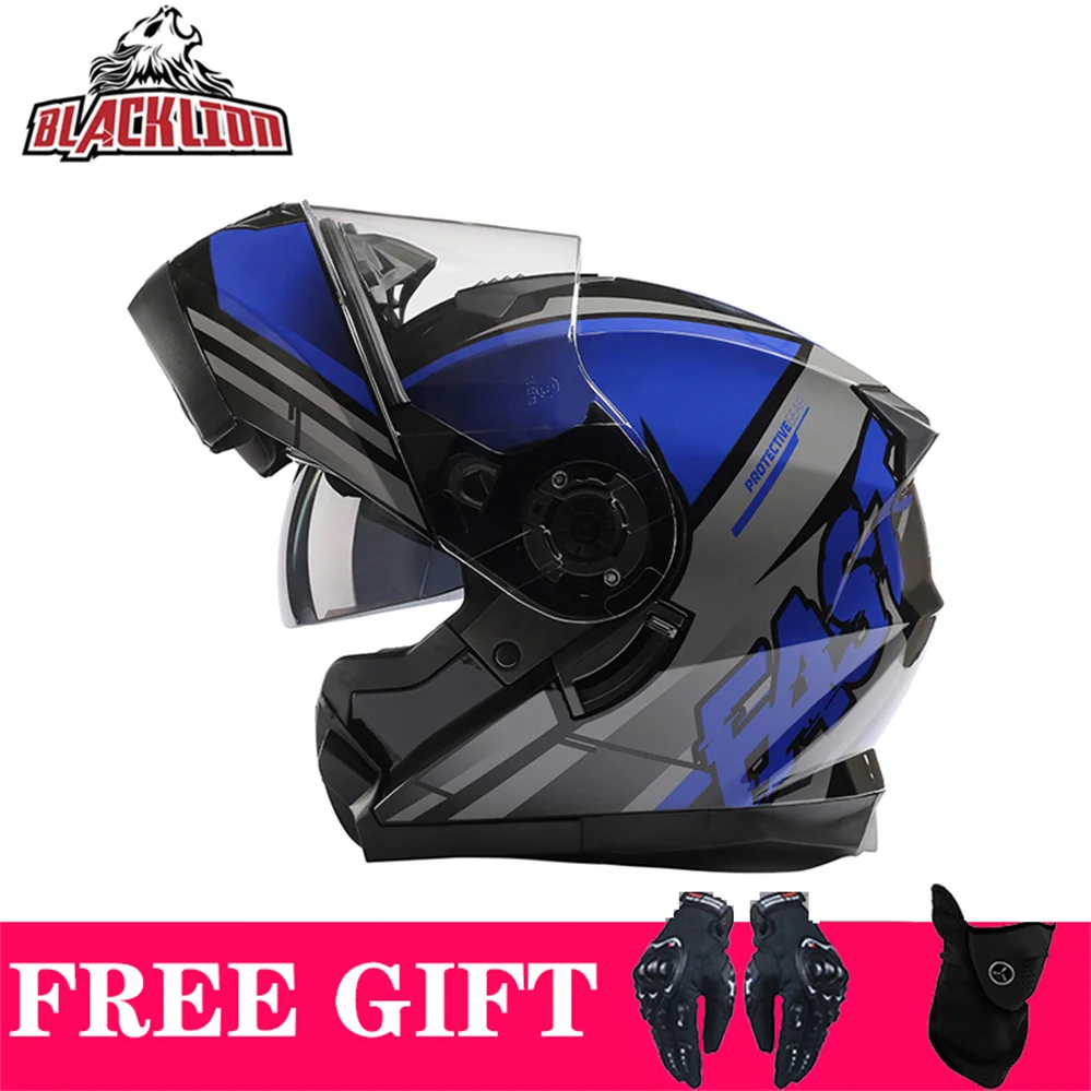 BlackLion-162 DOT Men Woman Modular Flip Up Motorcycle Helmet With Dual Visor Capacete Full Face Helmet Casco Moto ascos para
BlackLion-162 DOT Men Woman Modular Flip Up Motorcycle Helmet With Dual Visor Capacete Full Face Helmet Casco Moto ascos para