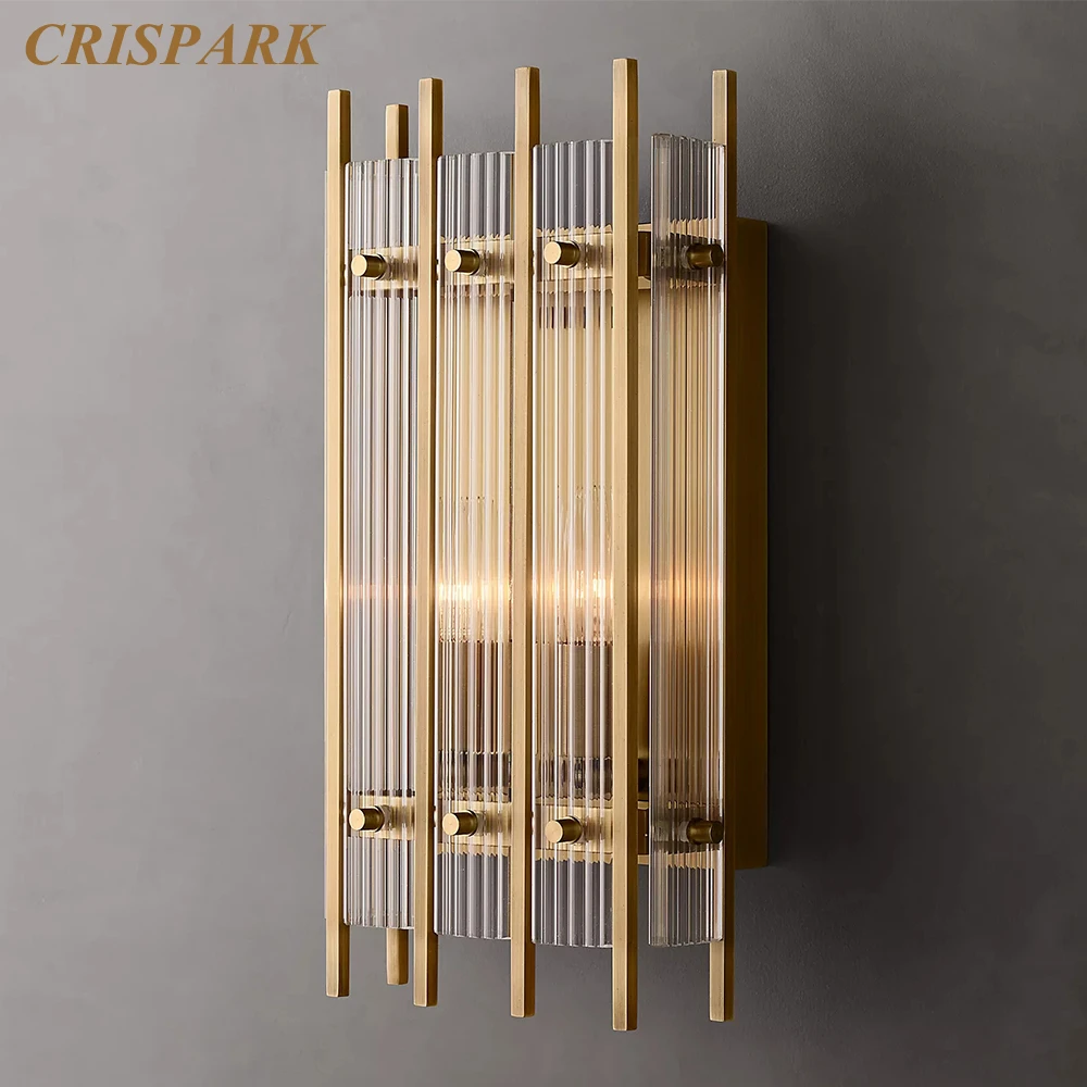 San Marco Rectangular Sconce LED Clear Fluted Glass Interior Wall Lamp Modern Grand Brass Light Fixture Home Decor Living Room
San Marco Rectangular Sconce LED Clear Fluted Glass Interior Wall Lamp Modern Grand Brass Light Fixture Home Decor Living Room