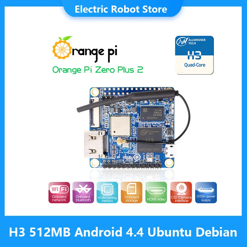 Orange Pi Zero Plus2 H3 Allwinner 512 МБ ОЗУ мини-ПК планшет запуск Android 4 Ubuntu изображение Debian -