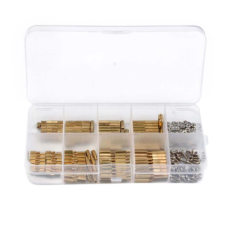 300Pcs M2 Copper Female/Male Spacing Screws Pillar Stand Off Hex Column Spacer Screw Nut Fastener Tool
300Pcs M2 Copper Female/Male Spacing Screws Pillar Stand Off Hex Column Spacer Screw Nut Fastener Tool