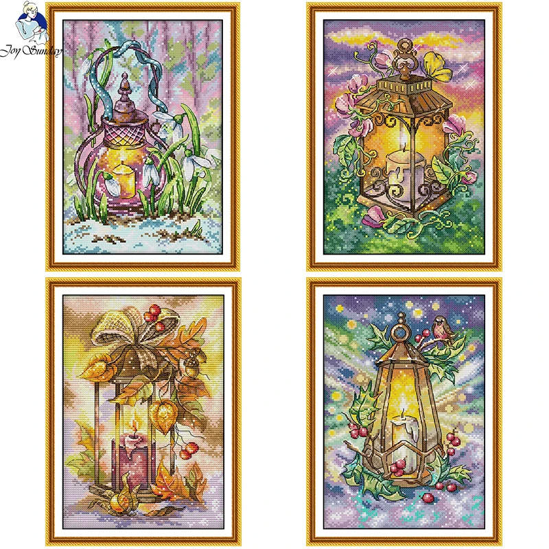 Four Seasons Lantern Series Stamped Cross Stitch Kits 14CT 11CT White Canvas Printed Fabric Embroidery Set DIY Hand Sewing Gifts
Four Seasons Lantern Series Stamped Cross Stitch Kits 14CT 11CT White Canvas Printed Fabric Embroidery Set DIY Hand Sewing Gifts