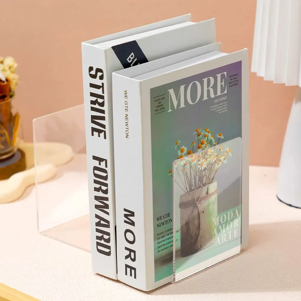 2pcs/set Acrylic Bookends Sturdy Structure For Desktop Organization SAVE SPACE Anti-skid Office Accessories For Desk L-shaped 1
2pcs/set Acrylic Bookends Sturdy Structure For Desktop Organization SAVE SPACE Anti-skid Office Accessories For Desk L-shaped 1