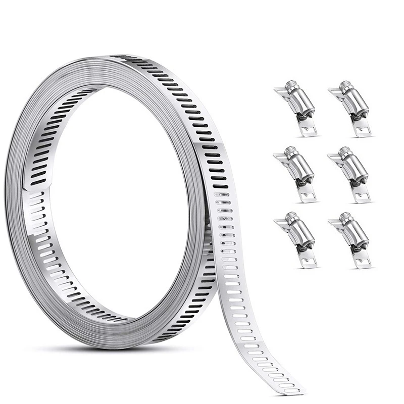 304 Stainless Steel Worm Clamp Hose Clamp Strap With Fasteners Adjustable DIY Pipe Hose Clamp Ducting Clamp
304 Stainless Steel Worm Clamp Hose Clamp Strap With Fasteners Adjustable DIY Pipe Hose Clamp Ducting Clamp