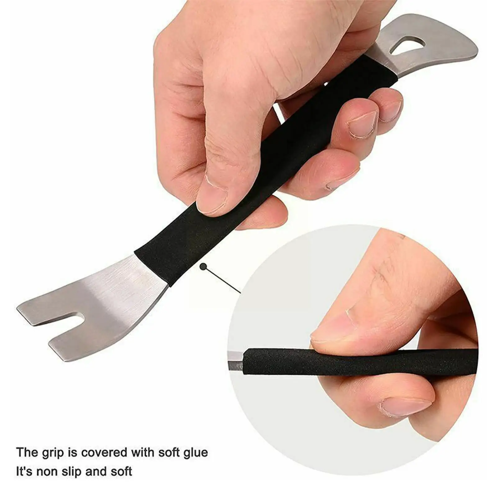 Car Trim Removal Tool Stainless Steel Durable Two-end Level Trim Removal Pry Audio Remover Terminal Tools Fastener S1H0
Car Trim Removal Tool Stainless Steel Durable Two-end Level Trim Removal Pry Audio Remover Terminal Tools Fastener S1H0