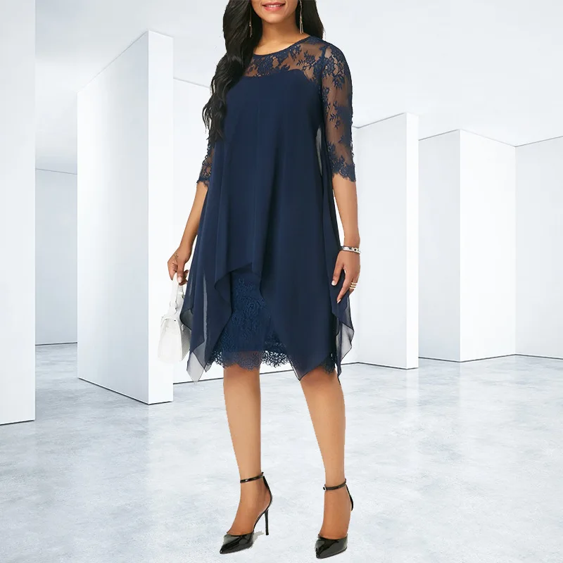 Summer Dress Women Clothing Half Sleeve Vestido De Mujer Chiffon Robe Femme O-Neck Oversized Party Evening Elegant Midi Dress
Summer Dress Women Clothing Half Sleeve Vestido De Mujer Chiffon Robe Femme O-Neck Oversized Party Evening Elegant Midi Dress