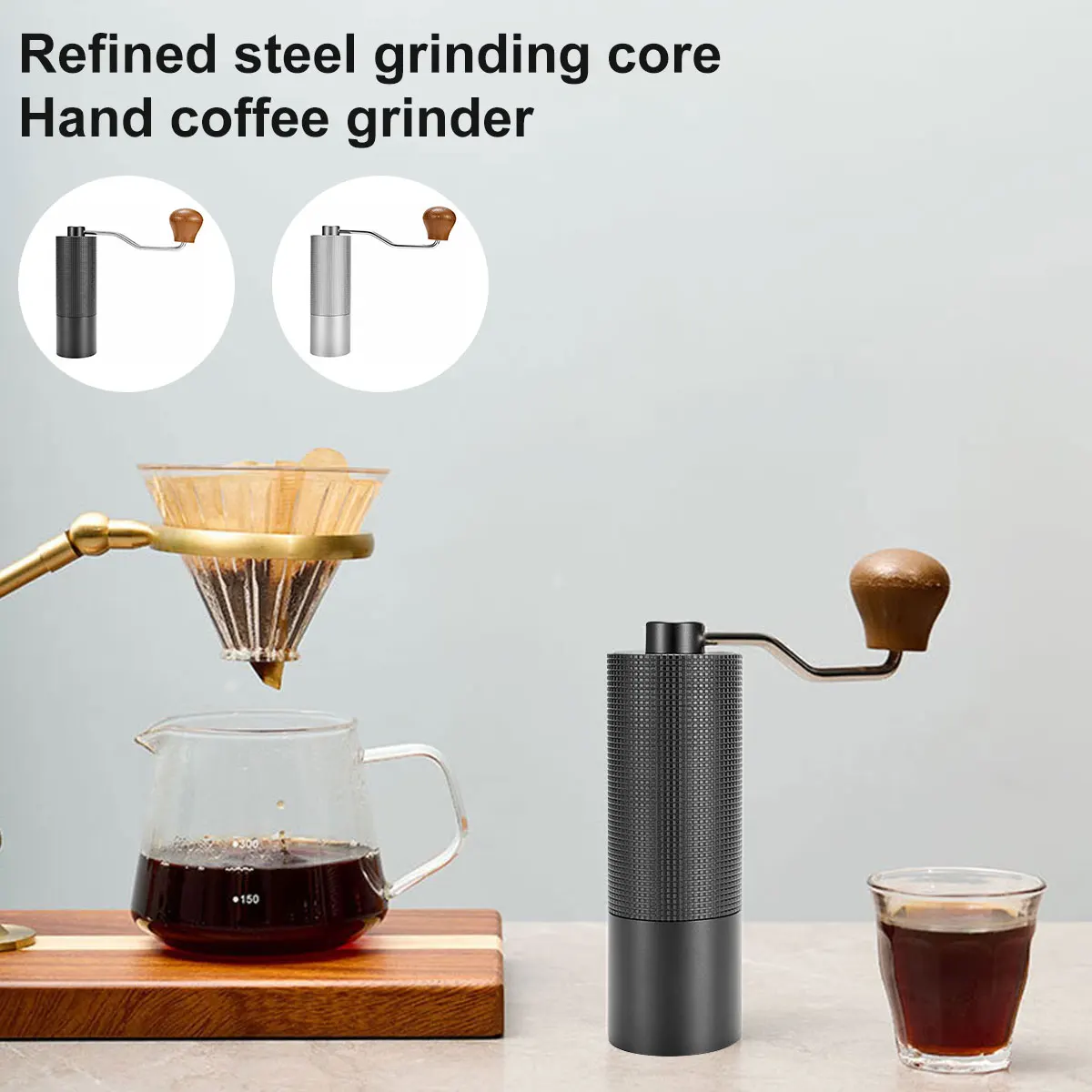 Manual Coffee Grinder Aviation Aluminum Hand Coffee Bean Grinder Portable CNC Steel Core Hand Crank Coffee Grinder Mill
Manual Coffee Grinder Aviation Aluminum Hand Coffee Bean Grinder Portable CNC Steel Core Hand Crank Coffee Grinder Mill