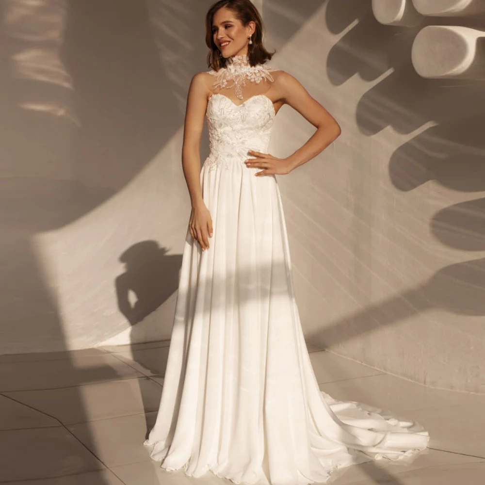 Шифоновое свадебное платье для невесты, 2022, без рукавов, с завязкой сердечком, свадебные наряды, кружевные аппликации, в стиле бохо, свадебно...
Шифоновое свадебное платье для невесты, 2022, без рукавов, с завязкой сердечком, свадебные наряды, кружевные аппликации, в стиле бохо, свадебно...