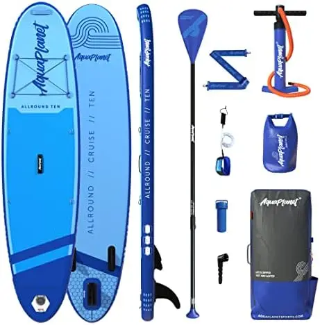 Inflatable Stand Up Paddle Board Kit - All Round Ten | 10 Foot | Ideal for SUP Beginners & Experts | Includes Fin, Paddle, ,
Inflatable Stand Up Paddle Board Kit - All Round Ten | 10 Foot | Ideal for SUP Beginners & Experts | Includes Fin, Paddle, ,