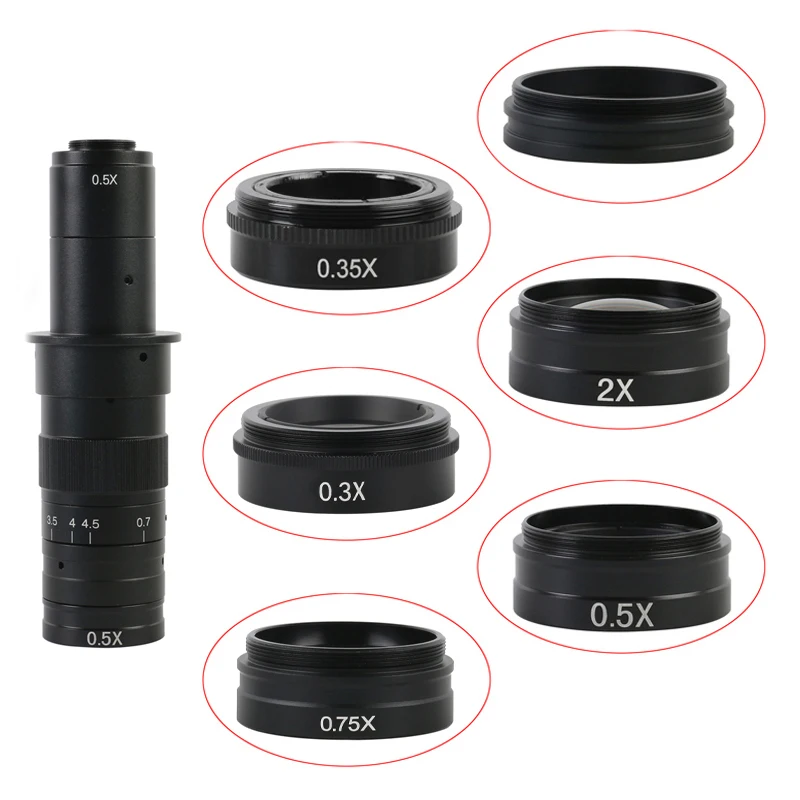 0.75X 0.5X 2.0X 0.35X 1X Barlow Auxiliary Objective Glass Lens For 200X 180X 300X C MOUNT Lens Industry Video Microscope Camera
0.75X 0.5X 2.0X 0.35X 1X Barlow Auxiliary Objective Glass Lens For 200X 180X 300X C MOUNT Lens Industry Video Microscope Camera