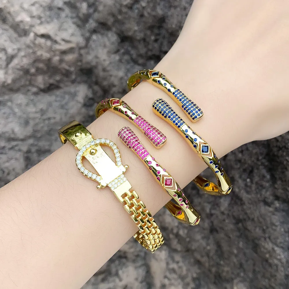 New Ins Niche Light Luxury Design Sense Belt Buckle Copper Opening Bracelet Temperament Gold Women Jewelry Wholesale
New Ins Niche Light Luxury Design Sense Belt Buckle Copper Opening Bracelet Temperament Gold Women Jewelry Wholesale