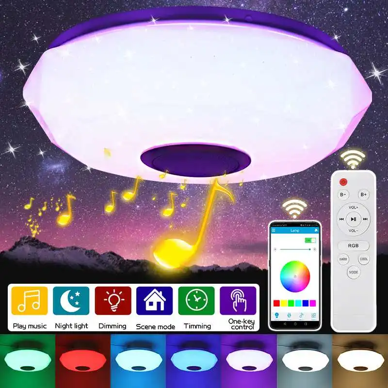 Светодиодный RGB потолочный светильник, 200 Вт, акриловая музыкальная лампа с регулируемой яркостью, bluetooth-пульт дистанционного управления дл...
Светодиодный RGB потолочный светильник, 200 Вт, акриловая музыкальная лампа с регулируемой яркостью, bluetooth-пульт дистанционного управления дл...