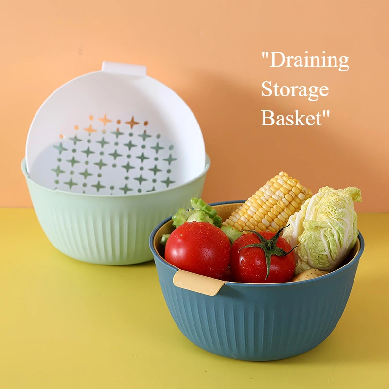 Double Drain Basket Fruit And Vegetable Storage Basket Household Kitchen Cleaning Basin Household Supplies
Double Drain Basket Fruit And Vegetable Storage Basket Household Kitchen Cleaning Basin Household Supplies