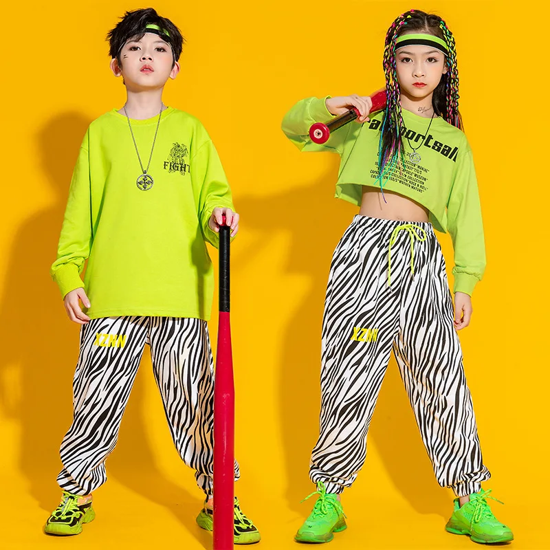 

Boys Girls Hip-Hop Dance Costumes Teenage Kids Catwalk Stage Outfits Hiphop Jazz Dance Costumes Street Dancing Wear Rave Clothes