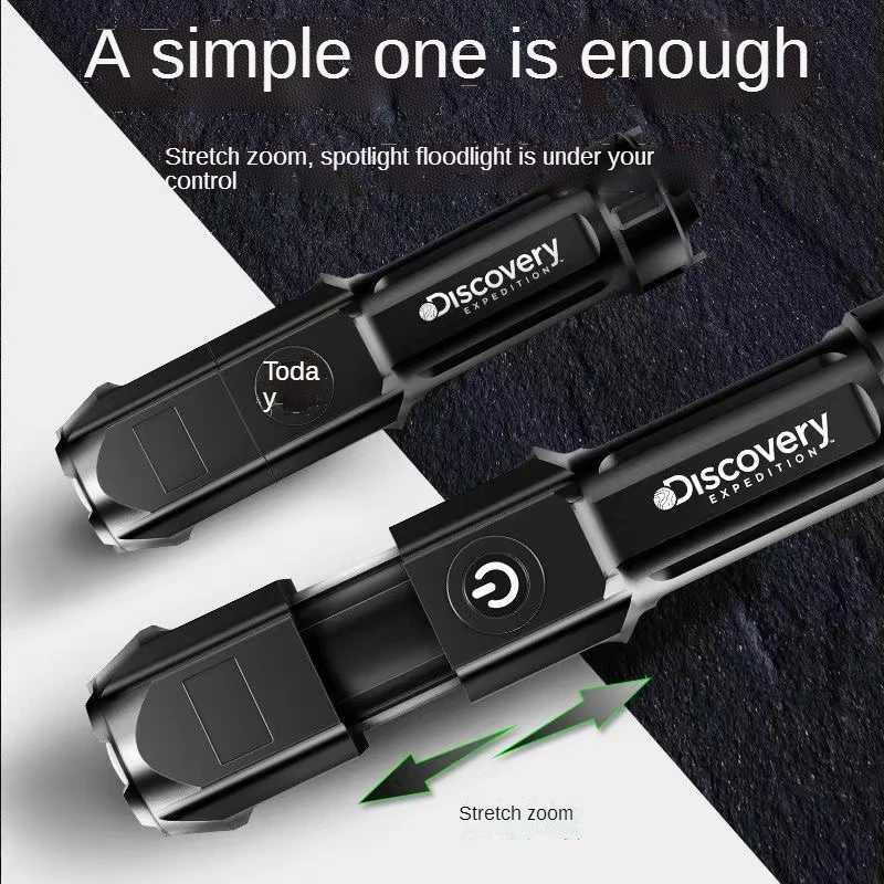 Portable Flashlight Strong Light High-power Rechargeable Zoom Highlight Tactical Flashlight Outdoor Lighting LED Flashlight
Portable Flashlight Strong Light High-power Rechargeable Zoom Highlight Tactical Flashlight Outdoor Lighting LED Flashlight