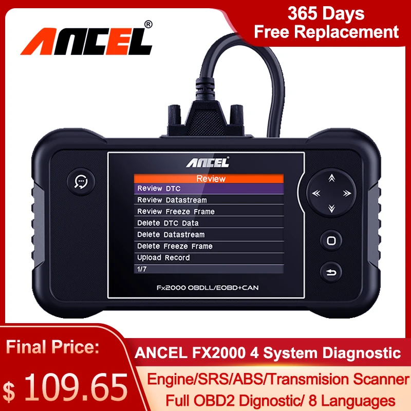Автомобильный сканер ANCEL FX2000 OBD2, профессиональный прибор для диагностики двигателя трансмиссии из АБС-пластика, с бесплатным обновлением
Автомобильный сканер ANCEL FX2000 OBD2, профессиональный прибор для диагностики двигателя трансмиссии из АБС-пластика, с бесплатным обновлением