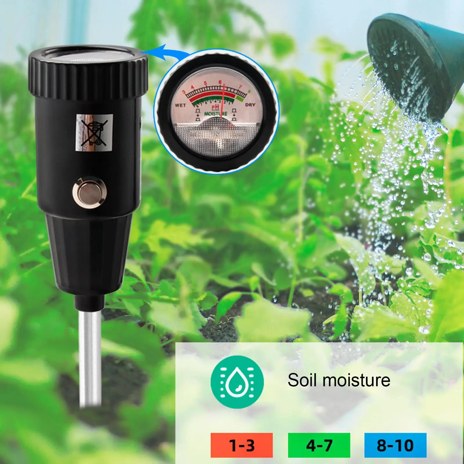 2 in 1 Soil PH Sensor Portable Analyzer Soil PH Meter Soil PH Tester for Garden Farm House Indoor Outdoor
2 in 1 Soil PH Sensor Portable Analyzer Soil PH Meter Soil PH Tester for Garden Farm House Indoor Outdoor