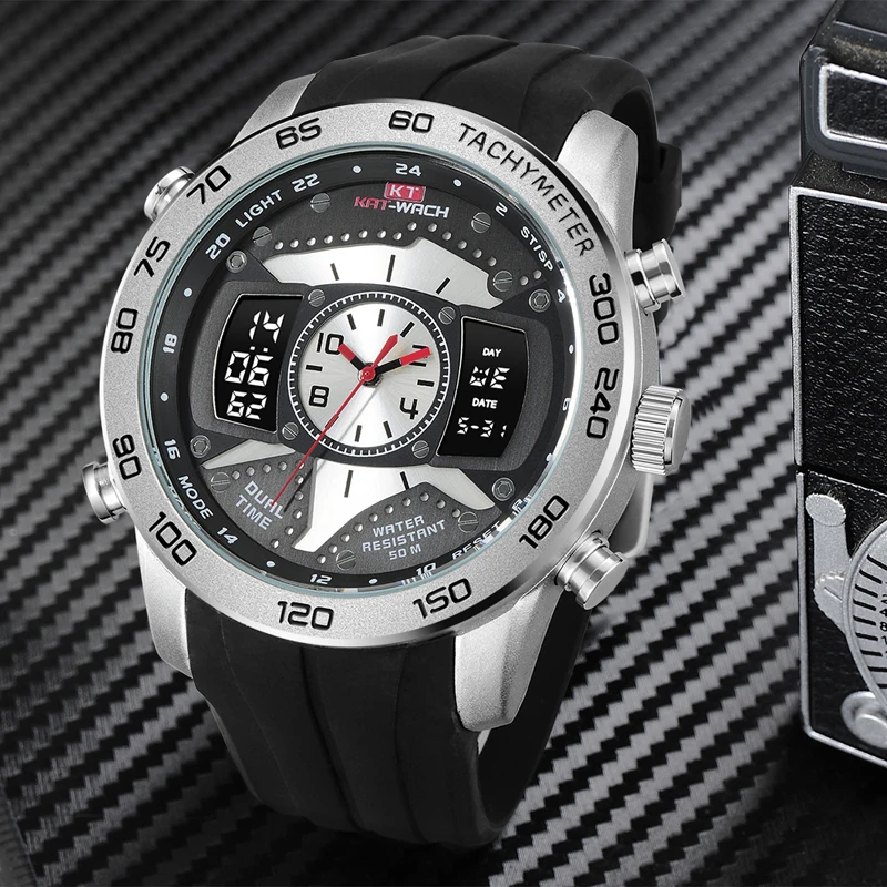 2022 KAT-Wach Chronograph Luxury Men's Sports Wristwatch Fashion Watch Digital Men JPN Movement Watches Quartz Male Reloj Hombre
2022 KAT-Wach Chronograph Luxury Men's Sports Wristwatch Fashion Watch Digital Men JPN Movement Watches Quartz Male Reloj Hombre