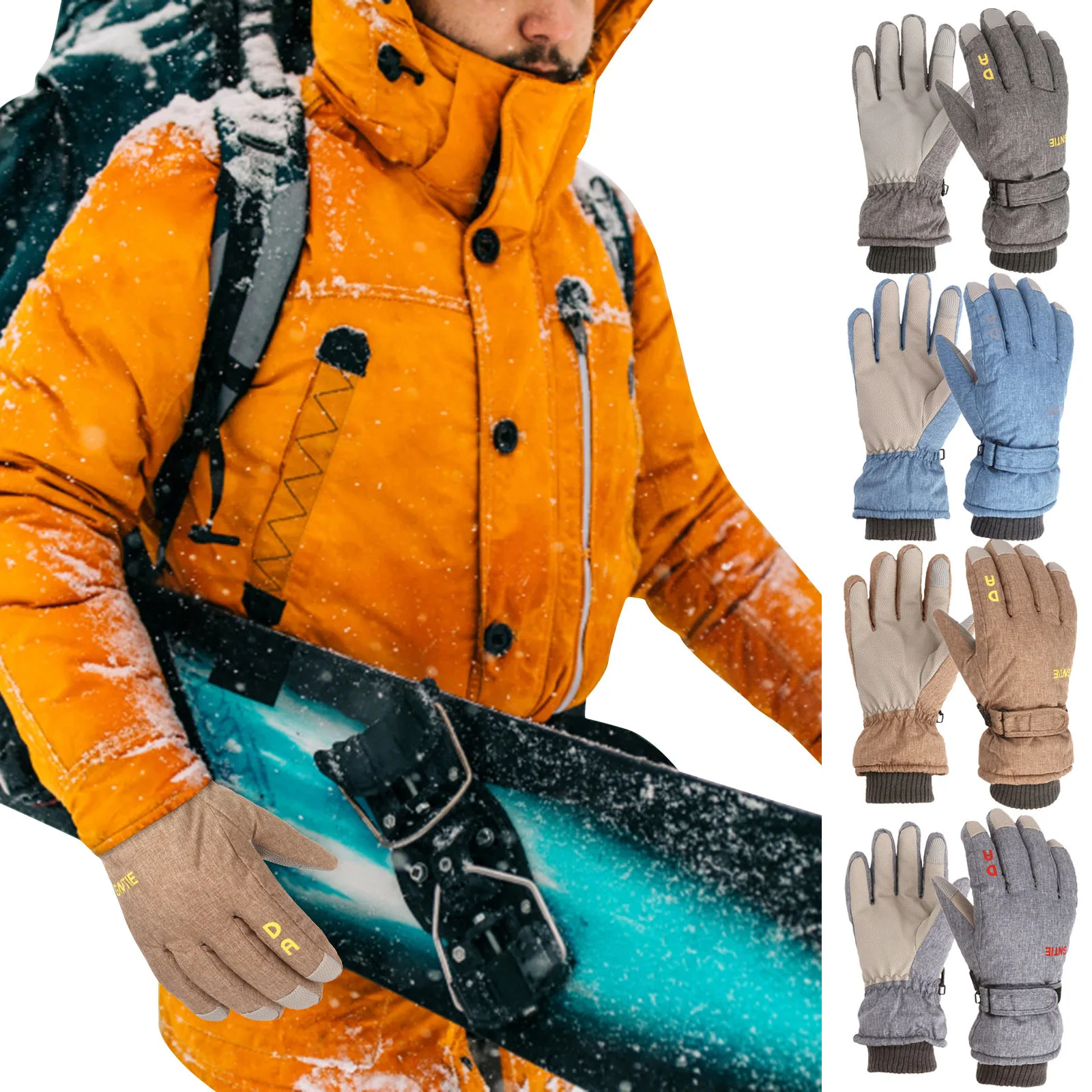 

Лыжные перчатки для мужчин и женщин, для взрослых, международная торговля, теплые плотные перчатки для защиты от холода, водонепроницаемые перчатки для восхождения и верховой езды, 2023