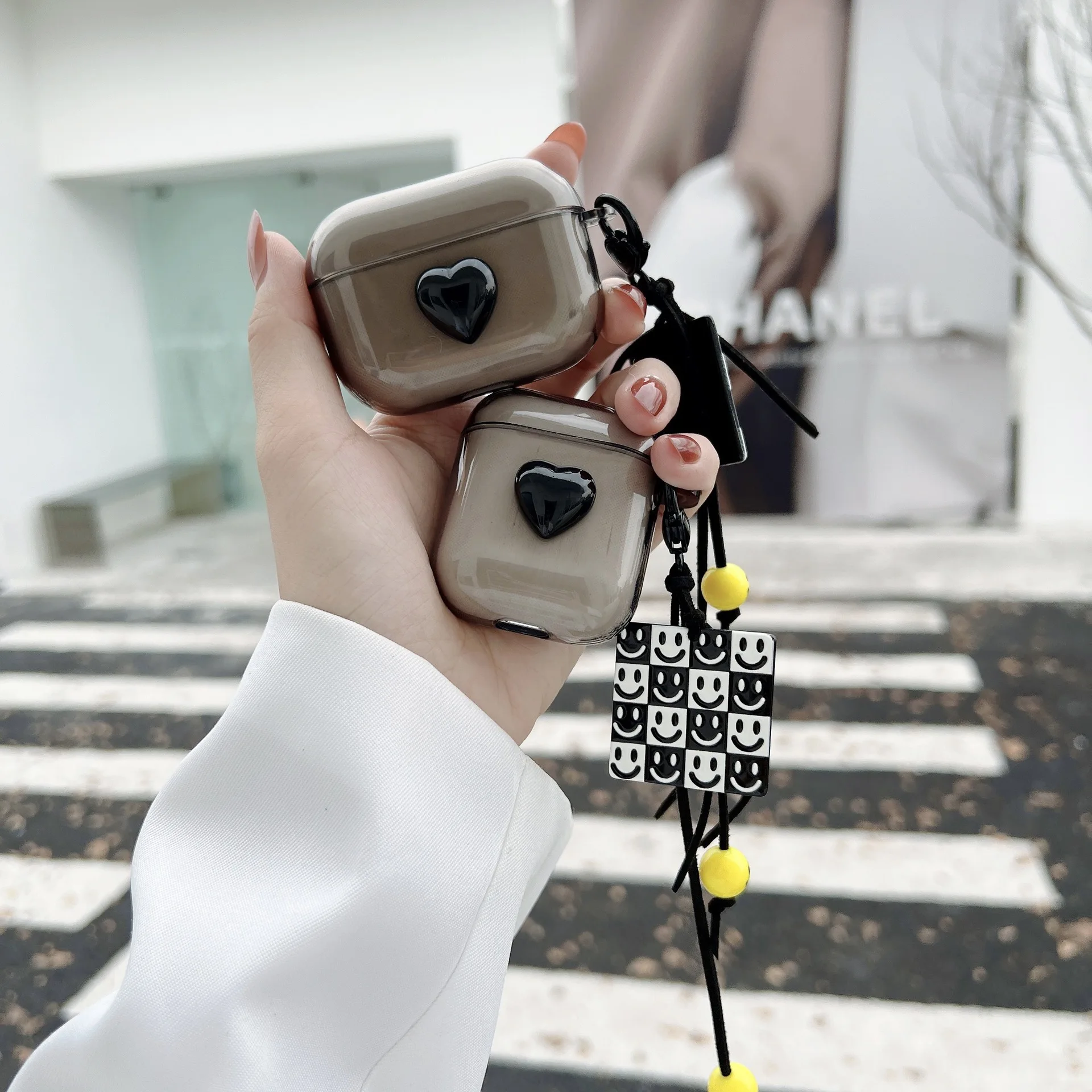 Black Transparent 3D Heart Earphone Case For Airpods Wireless Bluetooth Headset Charging Box For Airpods Pro Protect Case
Black Transparent 3D Heart Earphone Case For Airpods Wireless Bluetooth Headset Charging Box For Airpods Pro Protect Case