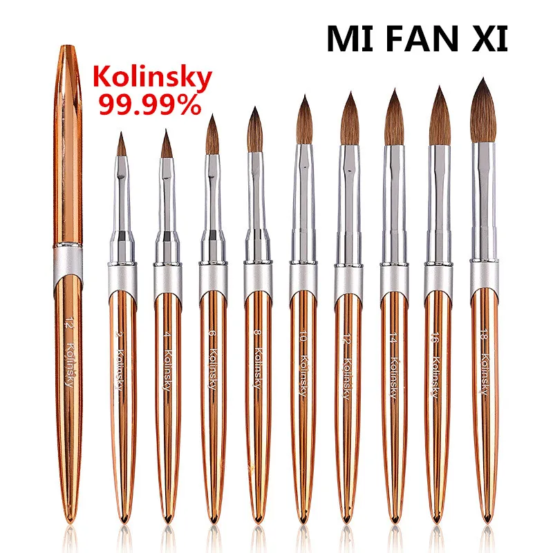 MIFANXI 99.99% колонковый металлический дизайн ногтей скульптура резьба кисть жидкий порошок цветок рисунок ручка для рисования 
MIFANXI 99.99% колонковый металлический дизайн ногтей скульптура резьба кисть жидкий порошок цветок рисунок ручка для рисования