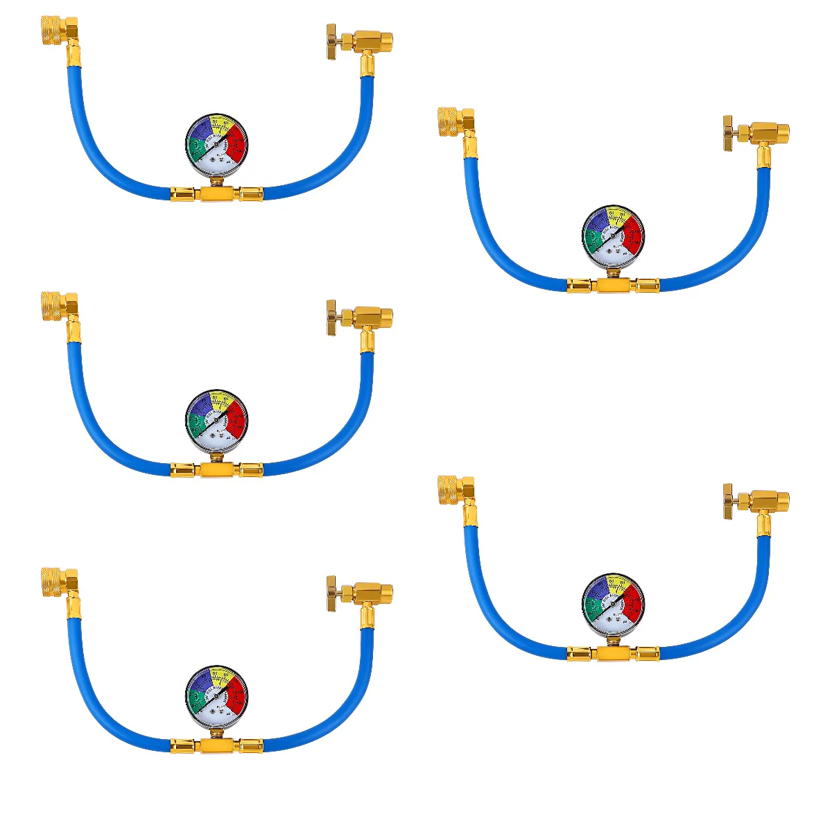 5 pcs Refrigerant Recharge Pipe Air Conditioning Refrigerant Charging Hose with Gauge for Car (R134A) 
5 pcs Refrigerant Recharge Pipe Air Conditioning Refrigerant Charging Hose with Gauge for Car (R134A)