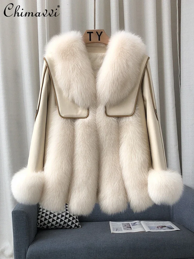 High-End Fox Fur Coat for Women 2023 Winter Clothes New Sheepskin Down Feather Liner Warm Long Sleeves Temperament Fur Jacket
High-End Fox Fur Coat for Women 2023 Winter Clothes New Sheepskin Down Feather Liner Warm Long Sleeves Temperament Fur Jacket