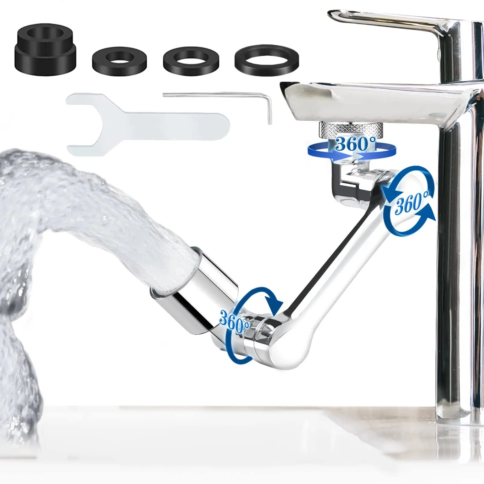 Mechanical Arm Universal Faucet Bubbler Washbasin 1080 Degree Rotating Faucet Toilet Splash Nozzle for Rinsing
Mechanical Arm Universal Faucet Bubbler Washbasin 1080 Degree Rotating Faucet Toilet Splash Nozzle for Rinsing