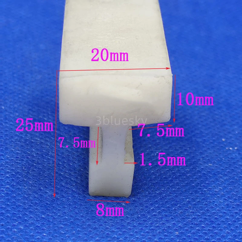 Gap Cover Silicone Rubber T Strip for Machine Equipment Cable Solar Glass Metal Wood Door Edge Seals 20 x 25mm Translucent
Gap Cover Silicone Rubber T Strip for Machine Equipment Cable Solar Glass Metal Wood Door Edge Seals 20 x 25mm Translucent
