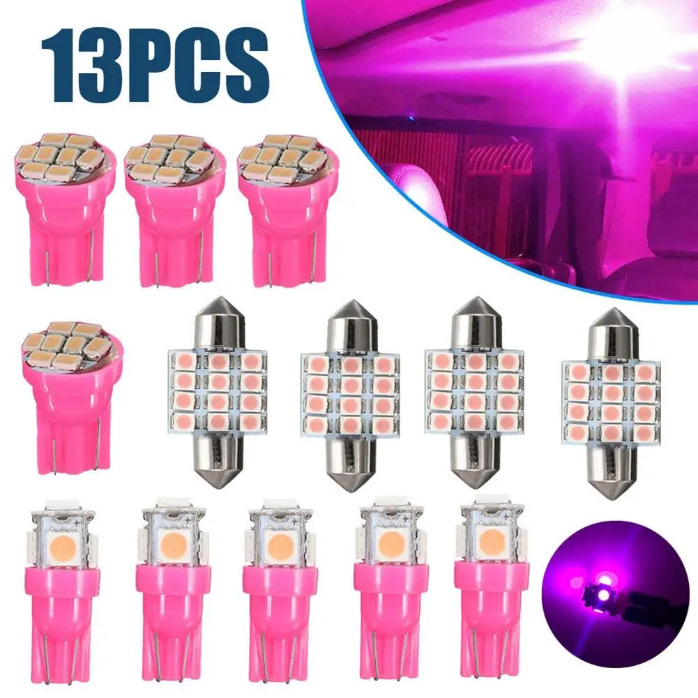 Reading Light License Lamp 13pcs Accessories Car Interior For Dome LED Lights Pink Replacement T10 & 31mm Festoon
Reading Light License Lamp 13pcs Accessories Car Interior For Dome LED Lights Pink Replacement T10 & 31mm Festoon