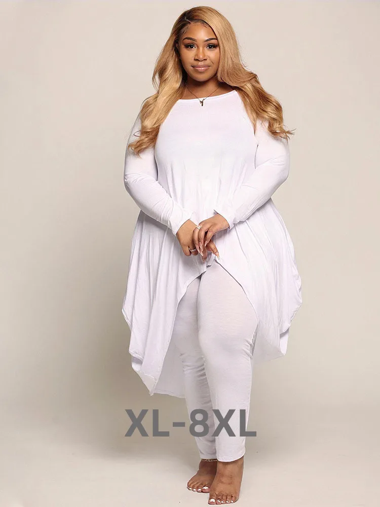 Plus Size Two Piece Sets Womens Outifits T-shirts with Leggings Pants Lady Curvy Large Size Suit Wholesale Bu 3xl 4xl 5xl 6xl
Plus Size Two Piece Sets Womens Outifits T-shirts with Leggings Pants Lady Curvy Large Size Suit Wholesale Bu 3xl 4xl 5xl 6xl