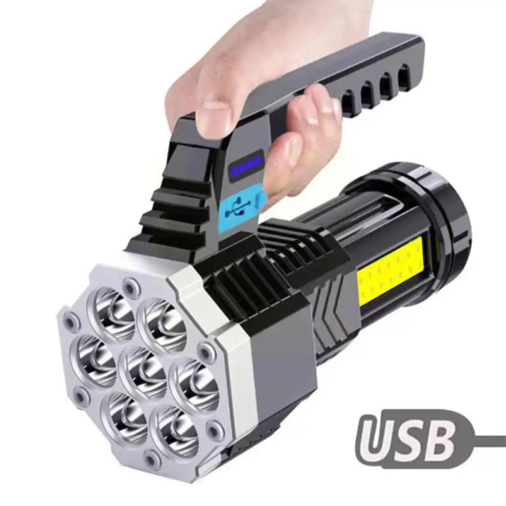 USB Emergency Spotlight Solar LED Flashlight With COB 4 Torch Lighting Light Handheld Rechargeable Outdoor Modes Work Light R7U4
USB Emergency Spotlight Solar LED Flashlight With COB 4 Torch Lighting Light Handheld Rechargeable Outdoor Modes Work Light R7U4