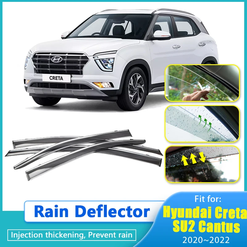 For Hyundai Creta SU2 Cantus 2020 2021 2022 Rain Deflector Car Window Sun Car Visor Cover Guards Antirain Chuvento Windabweiser
For Hyundai Creta SU2 Cantus 2020 2021 2022 Rain Deflector Car Window Sun Car Visor Cover Guards Antirain Chuvento Windabweiser