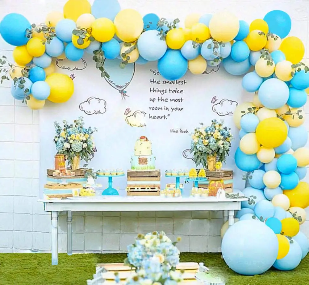 102Pcs Macaron Blue and Yellow Balloon Garland Arches Set Birthday Party Wedding Baby Shower Background Wall Decoration Supplies
102Pcs Macaron Blue and Yellow Balloon Garland Arches Set Birthday Party Wedding Baby Shower Background Wall Decoration Supplies