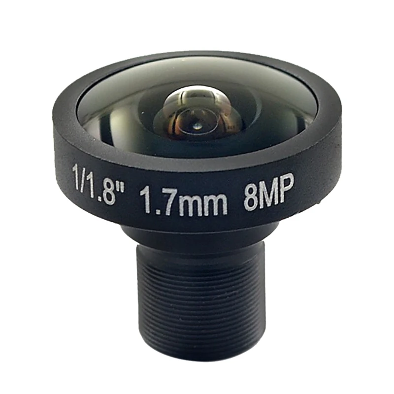 8MP Camera Lens 1.7mm Focal Length 1/1.8Inch M12 Panoramic Fisheye Lens 185° Viewing Angle for CCTV Surveillance Camera
8MP Camera Lens 1.7mm Focal Length 1/1.8Inch M12 Panoramic Fisheye Lens 185° Viewing Angle for CCTV Surveillance Camera