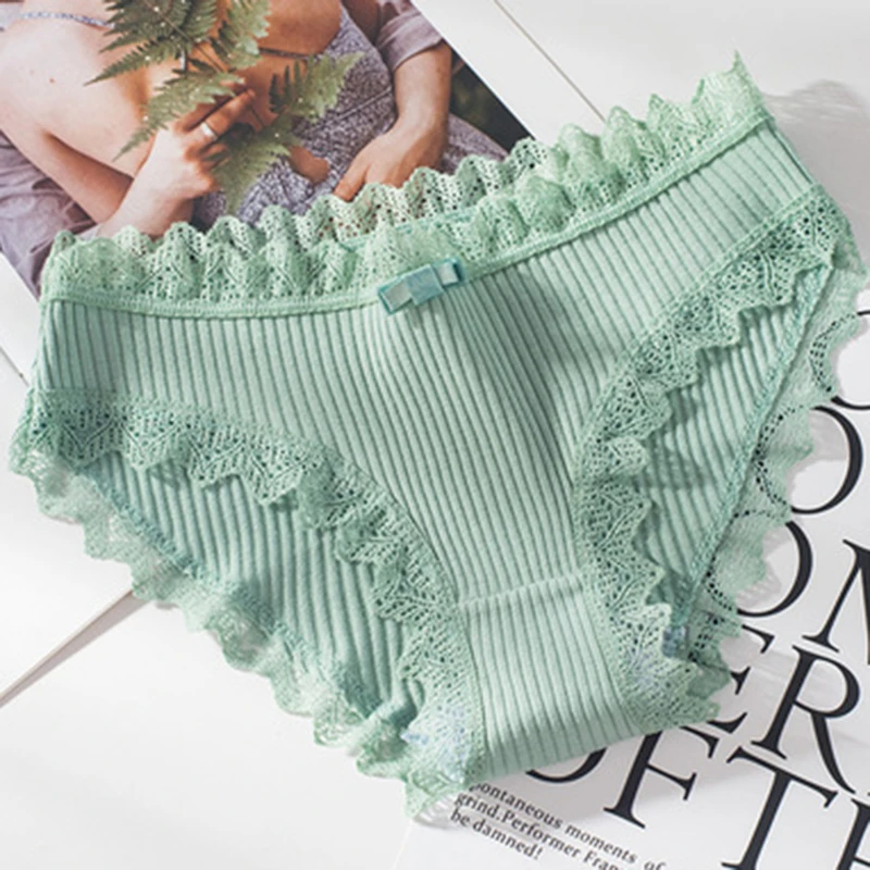Women Sexy Briefs Solid Color Lace Mid Waist Bow Panties Fashion Breathable Female Thong Underwear Daily Lingerie
Women Sexy Briefs Solid Color Lace Mid Waist Bow Panties Fashion Breathable Female Thong Underwear Daily Lingerie