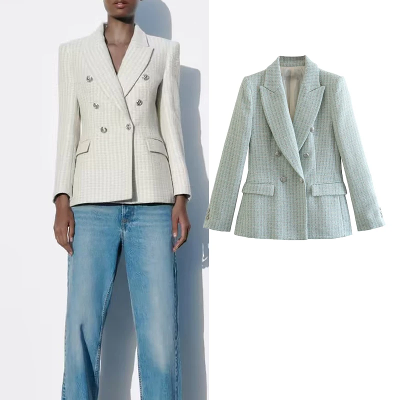 New spring autumn Blazer Women chic slim V-neck woolen woven women jacket Blazer 2023 new fashion Suits coat warm street coat
New spring autumn Blazer Women chic slim V-neck woolen woven women jacket Blazer 2023 new fashion Suits coat warm street coat