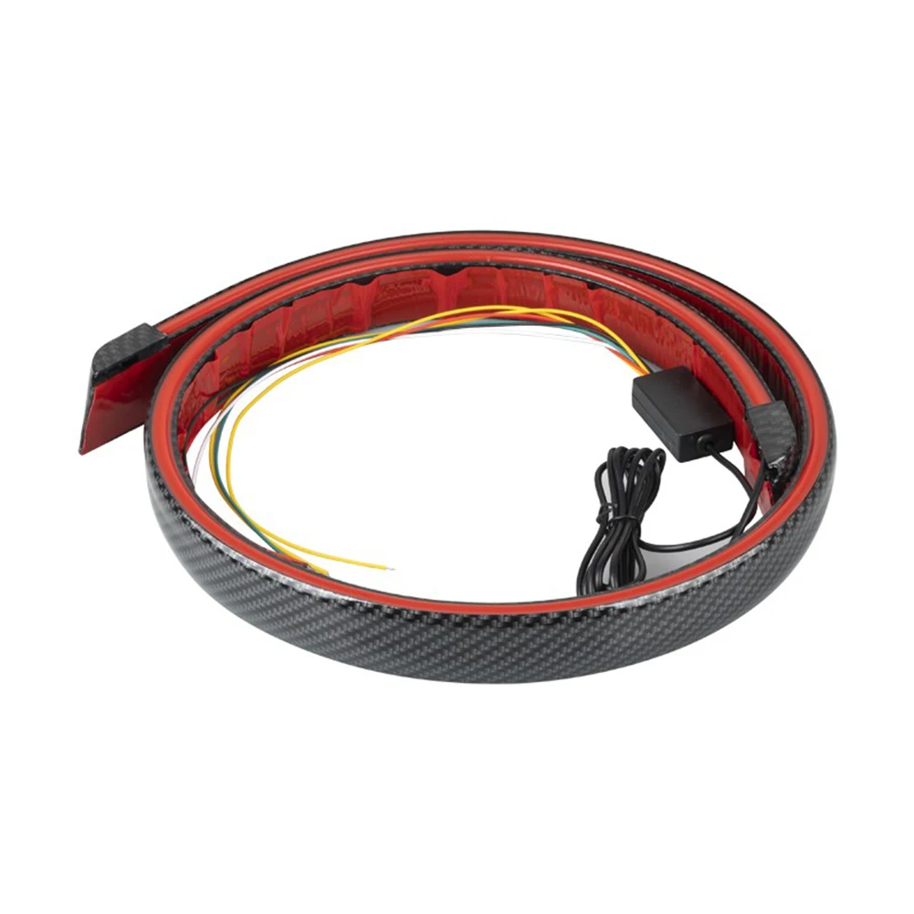 1 Set 130cm 12V 14W LED Carbon Fiber Style Car Rear Trunk Lid Spoiler Tail Wing Light Colorful Brake Lights Exterior Parts
1 Set 130cm 12V 14W LED Carbon Fiber Style Car Rear Trunk Lid Spoiler Tail Wing Light Colorful Brake Lights Exterior Parts