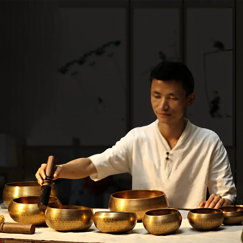 Tibetan Original Singing Bowl Relaxation Tool Handmade Budda Sound Singing Bowl Release Anxiety Kit Klankschaal Music Instrument
Tibetan Original Singing Bowl Relaxation Tool Handmade Budda Sound Singing Bowl Release Anxiety Kit Klankschaal Music Instrument