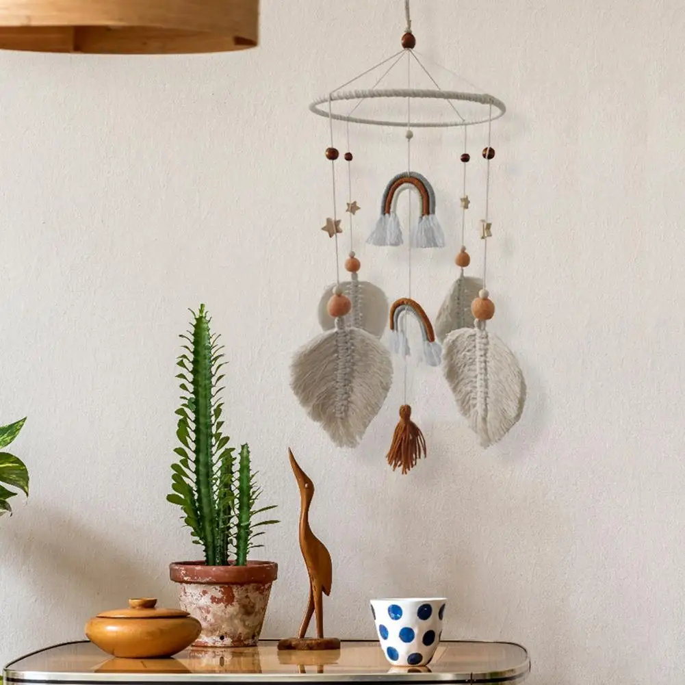 Unique Wall Hanging Soft-touching Lightweight Round Beads Woven Wall Decor Portable Macrame Pendant for Bedroom
Unique Wall Hanging Soft-touching Lightweight Round Beads Woven Wall Decor Portable Macrame Pendant for Bedroom